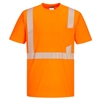 Portwest Segmented Tape Short Sleeve T-Shirt Orange S194ORR