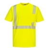 Portwest Segmented Tape Short Sleeve T-Shirt Yellow S194YER