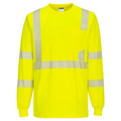 Portwest Segmented Tape Long Sleeve T-shirt Orange S195YER