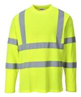 Portwest Cotton Comfort Long Sleeved T-Shirt Yellow S278