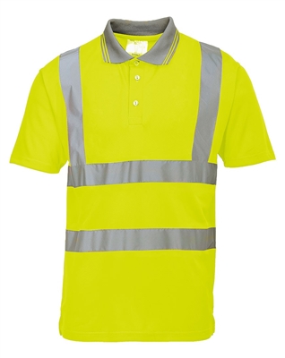 Portwest Hi-Vis Short Sleeved Polo Yellow S477