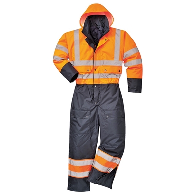 Portwest Hi-Vis Contrast Coverall Lined S485