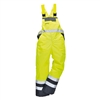 Portwest Hi-Vis Contrast Bib & Brace Unlined Yellow/Navy Blue S488