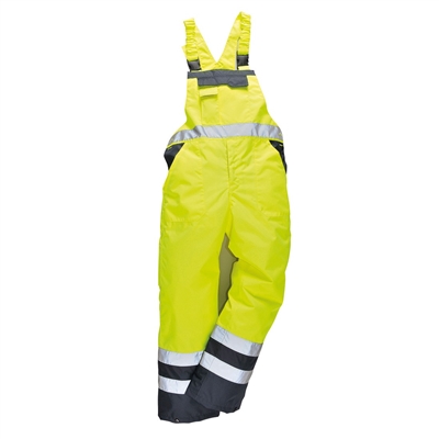 Portwest Hi-Vis Contrast Bib & Brace Lined S489