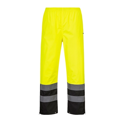 Portwest Hi-Vis Rain Pants Yellow/Black S587