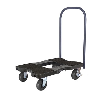 Snap-Loc 1,600 lb Extreme-Duty Black-Ops E-Track Push Cart Dolly SL1600P6B