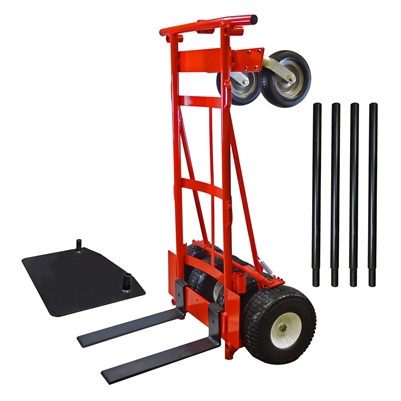 Snap-Loc 2,000 lb Capacity Extreme Duty 6 Wheel 3-In-1 E-Track Hand Truck Cart SLV2000HT631R