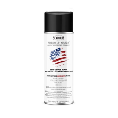 Seymour Fresh-N-Quick Multi-Purpose Spray Paint Semi-Gloss Black (10 oz) SP-GBS Case of 6