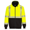 Portwest Hi-Vis Thermal Two Tone Zipped Hoodie Yellow/Black UB325