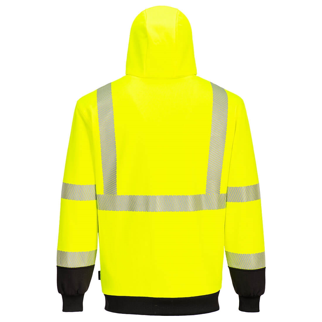 Portwest Hi-Vis Thermal Two Tone Zipped Hoodie Yellow/Black UB325