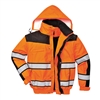 Portwest Hi-Vis Classic Bomber Jacket Orange/Black UC466