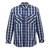 Portwest Bizflame 88/12 FR Plaid Shirt Navy UFR97