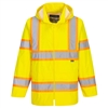 Portwest Hi-Vis Contrast Tape Rain Jacket Yellow UH400