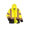 Portwest Hi-Vis Contrast Tape Rain Jacket Yellow/Black US361