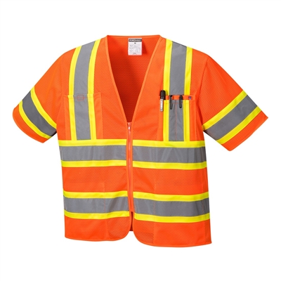 Portwest Augusta Sleeved Hi-Vis Vest Orange US383